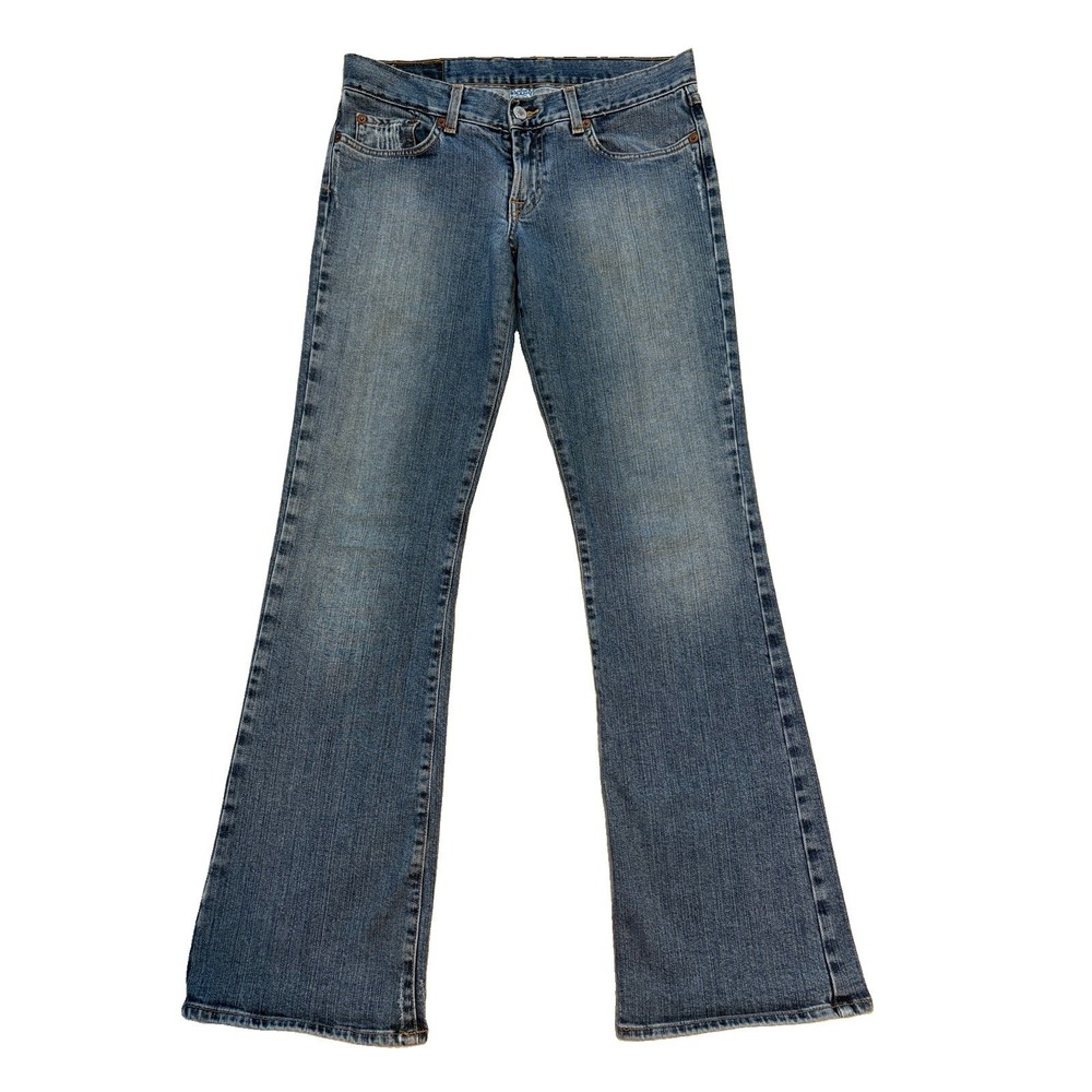 Vintage Lucky Brand Jeans Blue Denim Flare Women 6 / 28 Low Rise Y2K Made In USA